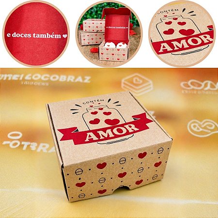 10 CAIXA (4 DOCES) KRAFT CONTÉM AMOR 4362 ( DIA DOS NAMORADOS IDEIA ) OUTLET