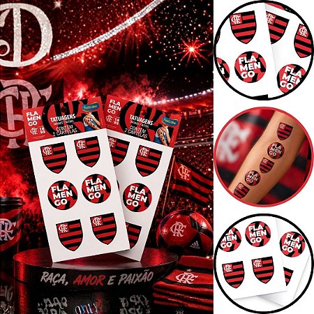 12 TATUAGEM DE PELE FLAMENGO ( FESTCOLOR)