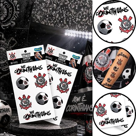 12 TATUAGEM DE PELE CORINTHIANS ( FESTCOLOR)