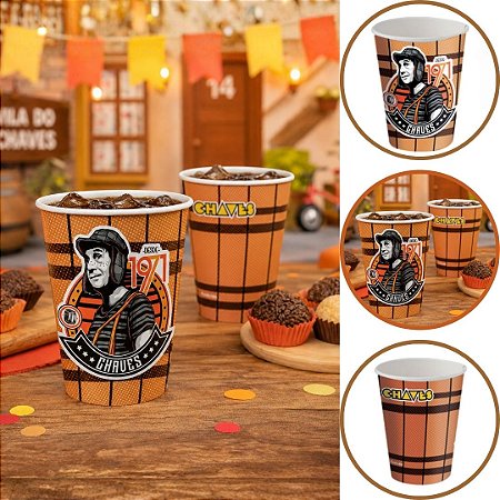 8 COPO PAPEL FESTA CHAVES 200ML (FESTCOLOR)