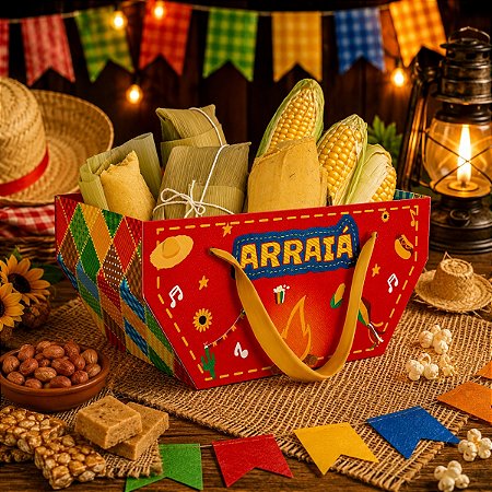 10 CESTA COM ALÇA NOSSO ARRAIA 6024 IDEIA ( FESTA JUNINA 2026 ) BALANÇO OK