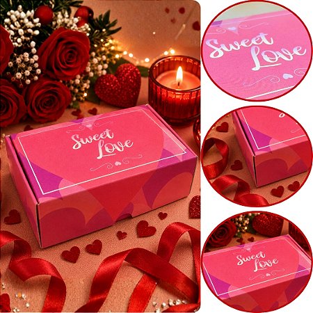 10 CAIXA (04 DOCES) SWEET LOVE 4X8X8 CM 4893 ( DIA DOS NAMORADOS IDEIA ) OUTLET