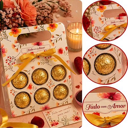 10 MALETA BLISTER (06 DOCES) TUDO COM AMOR 4548 ( DIA DOS NAMORADOS IDEIA 2026 ) OUTLET