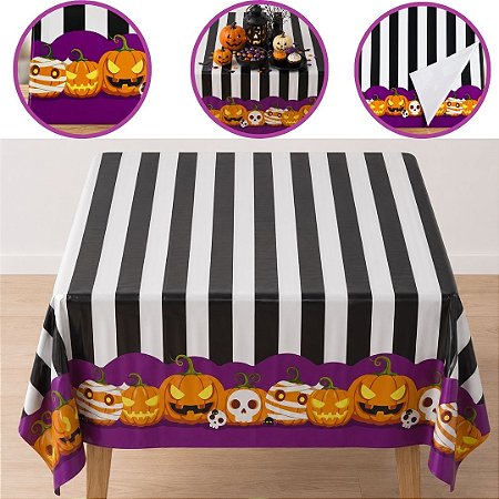 10 TOALHAS PARA MESA FESTA HALLOWEEN LISTAS 78X78 INOVE