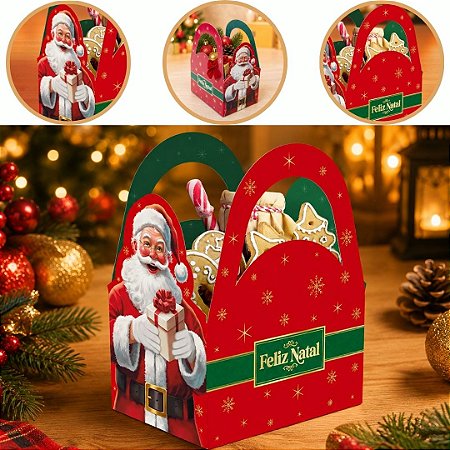 10 CACHEPOT DE NATAL C/ ALCA 12X9X16 6166 ( NATAL IDEIA 2026 )