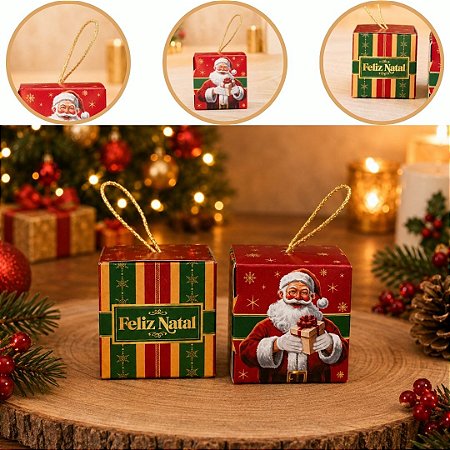 10 CAIXA P/ 1 DOCE DE NATAL C/ ELÁSTICO 5X5X5 6170 ( NATAL IDEIA 2026 )