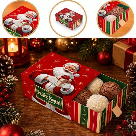 10 CAIXA P/ 6 DOCES GAVETA DE NATAL 11X8X4 6175 ( NATAL IDEIA 2026 )