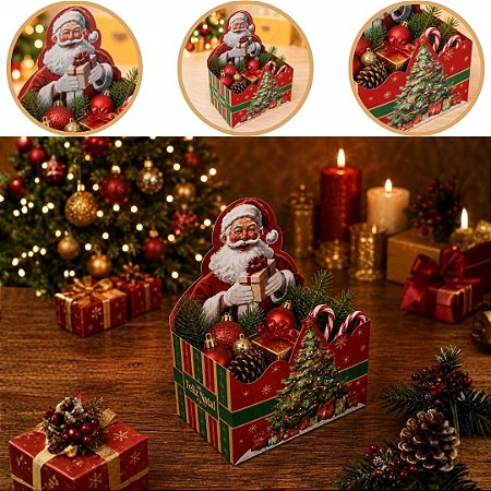 10 CACHEPOT P/ PRESENTE NATAL 12X8X16 6185 ( NATAL IDEIA 2026 )
