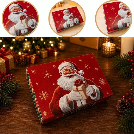10 CAIXA PRESENTE DE NATAL C/ ELASTICO P 24X18X8 6194 ( NATAL IDEIA 2026 )