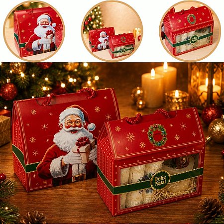 10 MALETA DE PRESENTE C/ VISOR 30X13X25 FELIZ NATAL 6197 ( NATAL IDEIA 2026 )