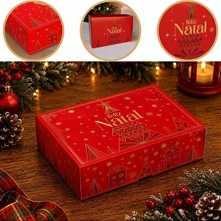 10 CAIXA 6 DOCES DE NATAL 12X8X4 6217 ( NATAL IDEIA 2026 )
