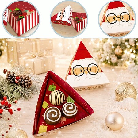 10 CAIXA P/3 DOCES ARVORE DE NATAL 13X13X4 DIVERTIDO 6245 ( NATAL IDEIA 2026 )