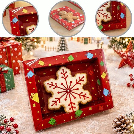 10 CAIXA MOLDURA P/ 1 BISCOITO DE NATAL 12X8X2 DIVERTIDO 6254 ( NATAL IDEIA 2026 )