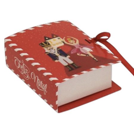 10 Caixa Livro ( 4 Doces) Natal Magico 4507 ( IDEIA NATAL OUTLET )