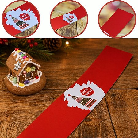 10 CINTAS PANETONE - ARVORE DE NATAL 2150 ( IDEIA NATAL OUTLET )