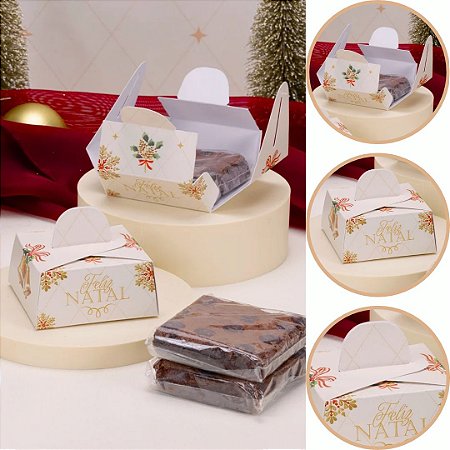 10 CAIXA PARA BROWNIE 7x7cm UNIÃO 6251 (JANGO NATAL 2026)