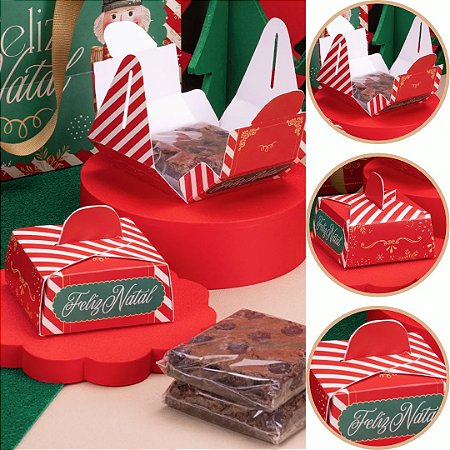 10 CAIXA PARA BROWNIE 7x7cm GRATIDÃO 6248 (JANGO NATAL 2026)