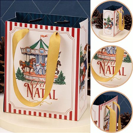10 MINI SACOLA 16x7x13CM MEMÓRIAS 5996 (JANGO NATAL 2026)