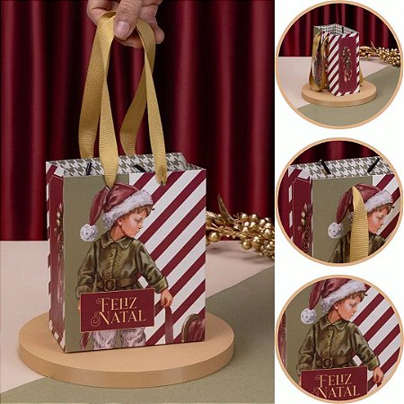 10 MINI SACOLA 16x7x13CM PRESENÇA 5997 (JANGO NATAL 2026)