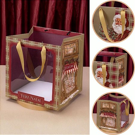 10 SACOLA MÉDIA COM VISOR 23X20X22 PRESENÇA 6232 (JANGO NATAL 2026)