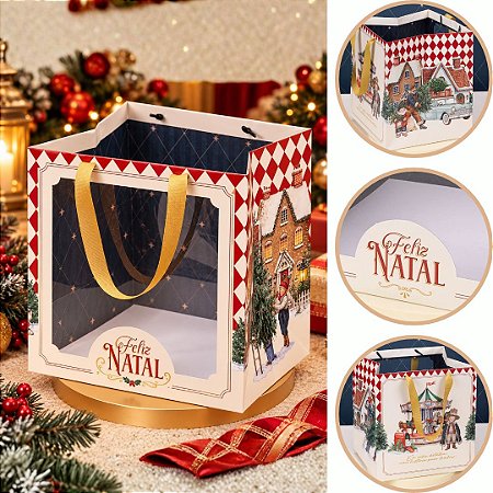 10 SACOLA MÉDIA COM VISOR 23X20X22 MEMÓRIAS 6231 (JANGO NATAL 2026)
