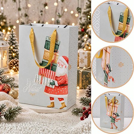 10 SACOLA PARA PRESENTE 30x20x10cm ACREDITAR 6393 (JANGO NATAL 2026)
