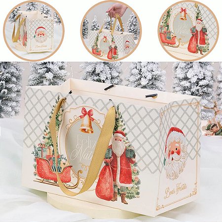 10 SACOLA RETANGULAR 16,5X13X26 ACREDITAR 5987 (JANGO NATAL 2026)
