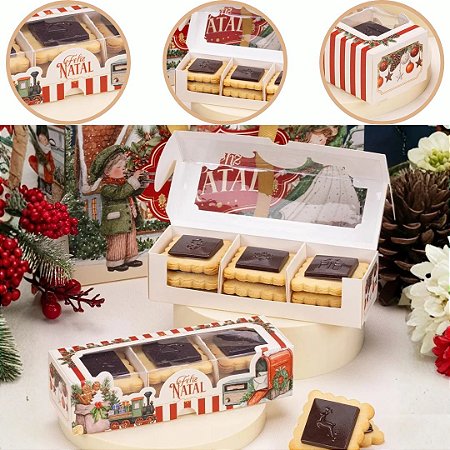 10 CAIXA COM VISOR PARA 9 BISCOITOS MEMÓRIAS 6318 (JANGO NATAL 2026)