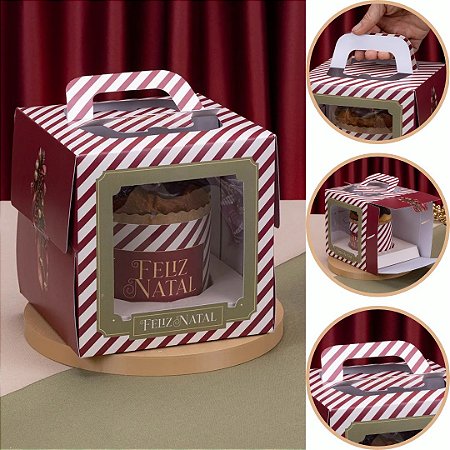10 CAIXA COM VISOR PARA PANETONE FECHADA PRESENÇA 6083 (JANGO NATAL 2026)