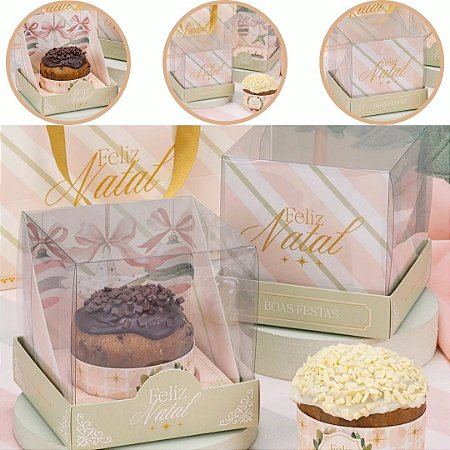 10 CAIXA PARA MINI PANETONE COM TAMPA DE ACETATO CUIDADO 6032 (JANGO NATAL 2026)