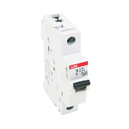 Minidisjuntor Monopolar 4A 230/400V AC - ABB - S201-K4