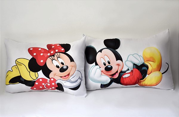 Par de fronhas estampadas disney