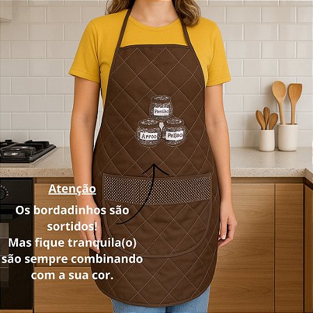Avental Impermeável Bordado