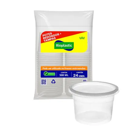 Pote Redondo 500ml Rioplastic