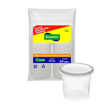 Pote Redondo 750ml Rioplastic