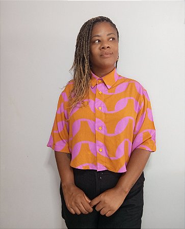 Camisa Cropped Onda de Sol