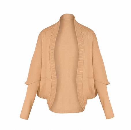 Casaco Casulo Tricot Nude