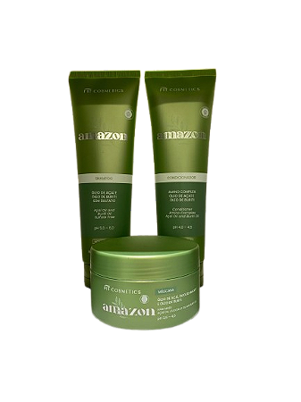 Kit Amazon Home Care Shampoo + Condicionador + Máscara Hidratante