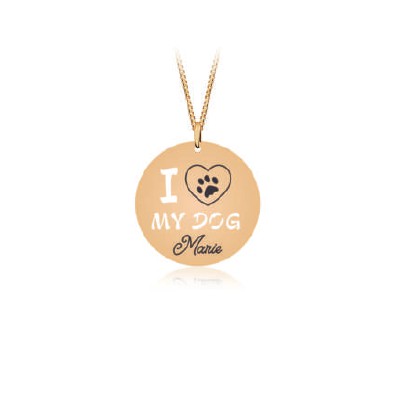 Colar Personalizado "I love my Dog".