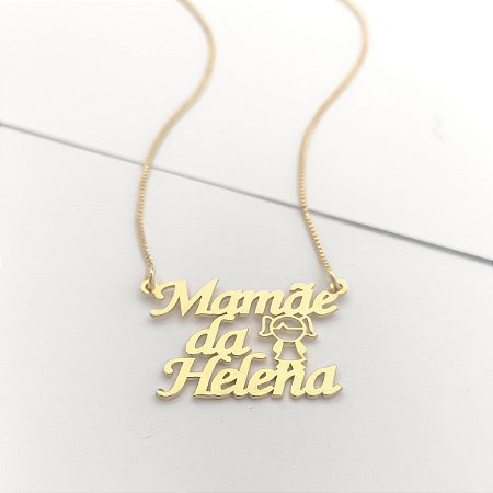 Colar Personalizado Mamãe da Helena (Fazemos todos os nomes).