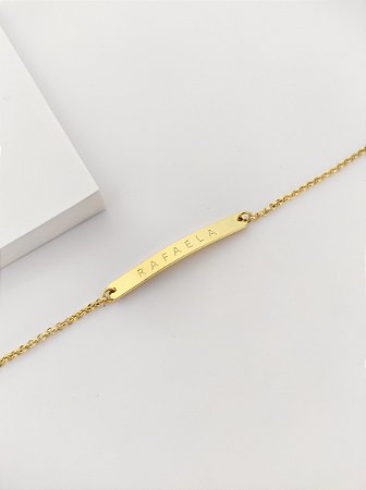 Pulseira Personalizada Plaquinha com nome ( Fazemos todos os nomes).