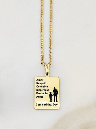 Colar Personalizado Pai e Filho(a).