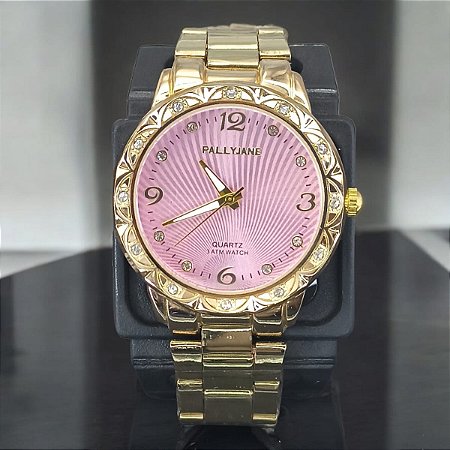 Relógio DOURADO Pallyjane Resistente a Água BCR107