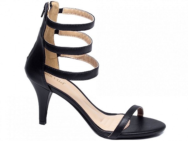 Sandália Salto Fino Torricella Preto 3000-15A BC301