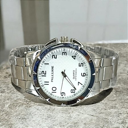 RELOGIO FEMININO PRATEADO PALLYJANE BCR137