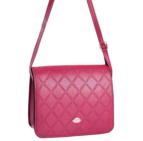 Bolsa Transversal Feminina Com Detalhe Dourado YC243 PINK / U BCB261