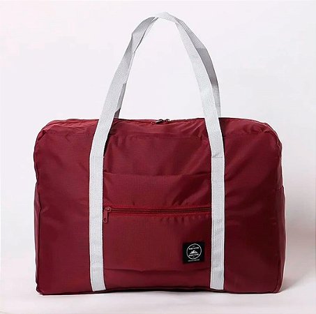 Mala Bolsa Sacola de Mão Impermeável Unissex Vinho.