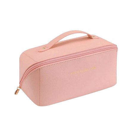 Necessaire Organizadora Grande Para Viagem Bolsa De Cosméticos ROSA / U