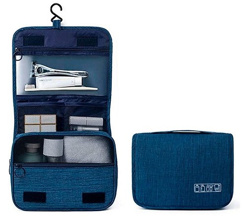 Bolsa Necessaire Impermeável P/ Cosméticos E Maquiagem AZUL / U