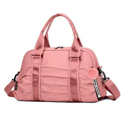Mala De Mão Média Unissex Esportiva Alça Dupla Impermeável Rosa / U 684 BCB 292